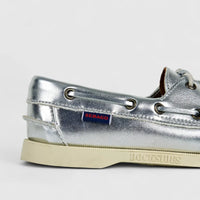 Sebago Ladies Docksides Portland Met 73127GW 988 Silver SD1