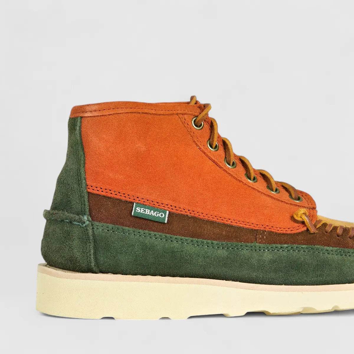 Sebago Men's Boot Campsides Cayuga Mid 7001HHO A8D Green/Dk Brown SG30