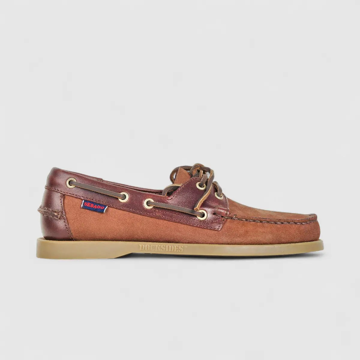 Sebago Men's Docksides Portland Nubuck Waxy 78123HW AI5 Brown/Dk Brown SG32