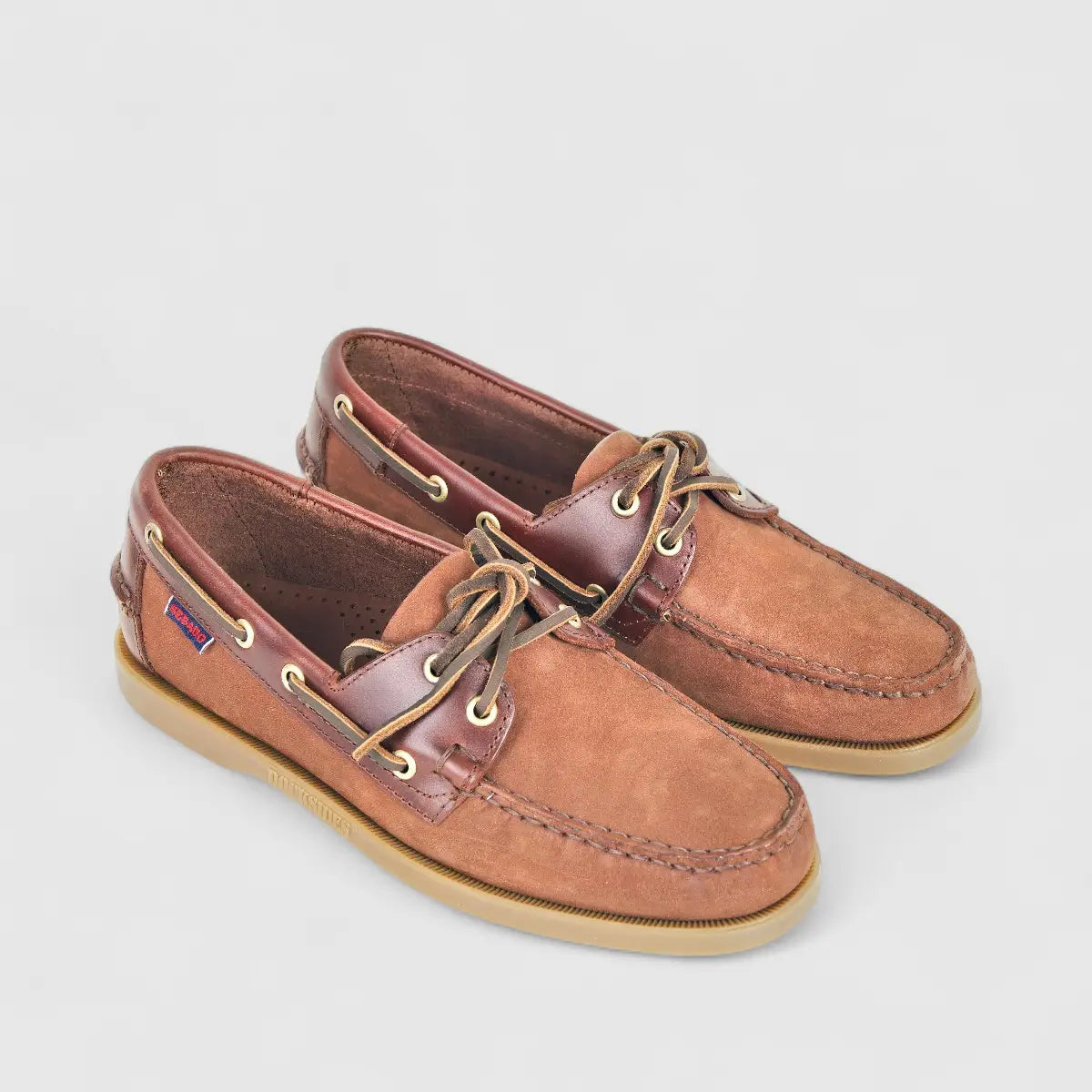 Sebago Men's Docksides Portland Nubuck Waxy 78123HW AI5 Brown/Dk Brown SG32