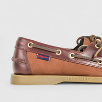 Sebago Men's Docksides Portland Nubuck Waxy 78123HW AI5 Brown/Dk Brown SG32