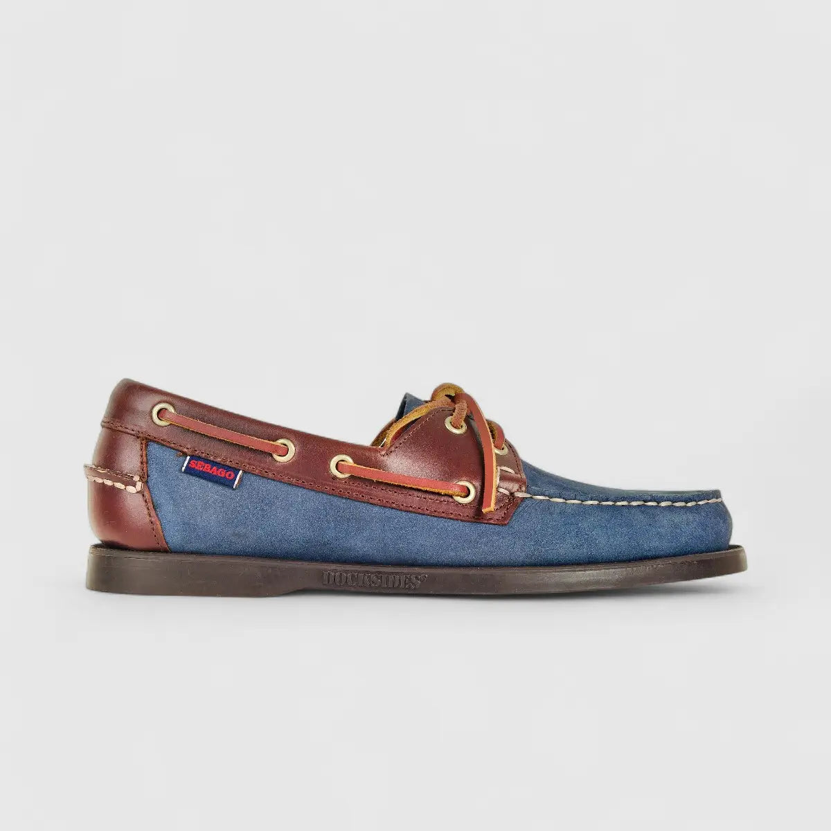 Sebago Men's Docksides Portland Nubuck Waxy 78123HW AI6 Blue/Brown SG33