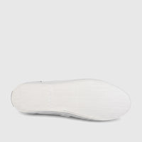 Sebago Unisex Boat Shoe Pascal with a white textured sole and 'Sebago' branding, viewed from the bottom.