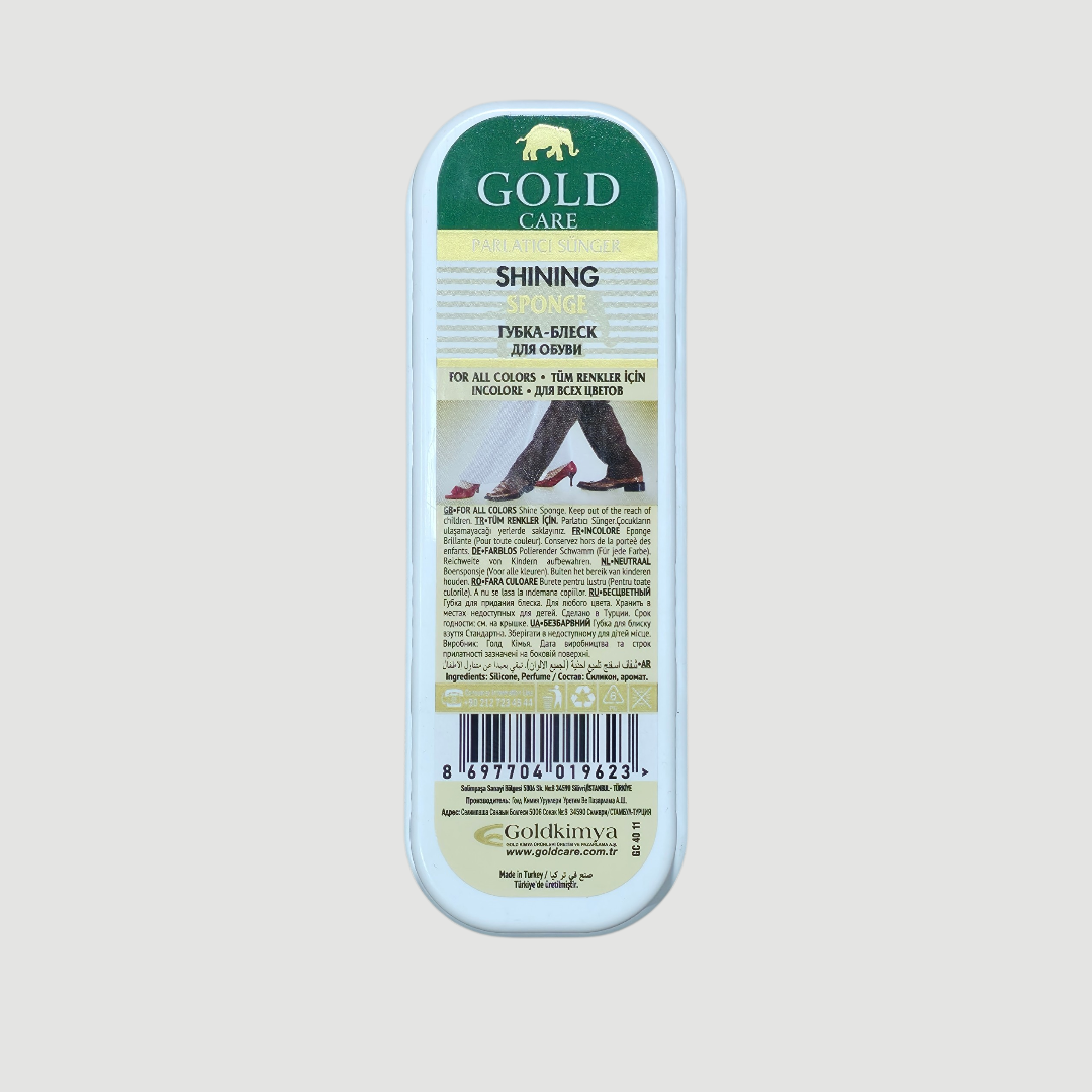 Gold Care Neutral Shoe Shine Sponge Applicator for Leather Shoes