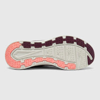 Skechers D'Lux Walker slip-on sneaker sole with white, pink, and plum outsole patterns.