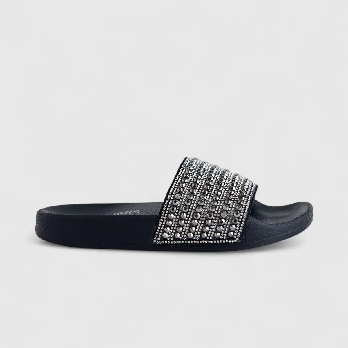 Skechers Ladies Bling Slide Pop Ups Rocker Glam 119193 Black SW107
