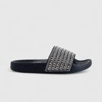 Skechers Ladies Bling Slide Pop Ups Rocker Glam 119193 Black SW107