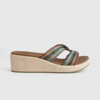 Skechers Ladies Comfort Push In Wedge Arch Fit Beverlee 119259 Multi SW113
