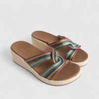 Skechers Ladies Comfort Push In Wedge Arch Fit Beverlee 119259 Multi SW113