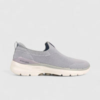 Skechers Ladies Comfort Slip on Go Walk 6 124530 Light Grey SW67 Sneakers | familyshoecentre