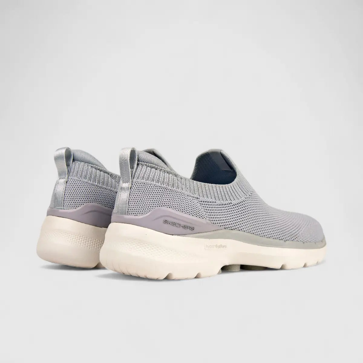 Skechers Ladies Comfort Slip on Go Walk 6 124530 Light Grey SW67 Sneakers | familyshoecentre