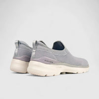 Skechers Ladies Comfort Slip on Go Walk 6 124530 Light Grey SW67 Sneakers | familyshoecentre
