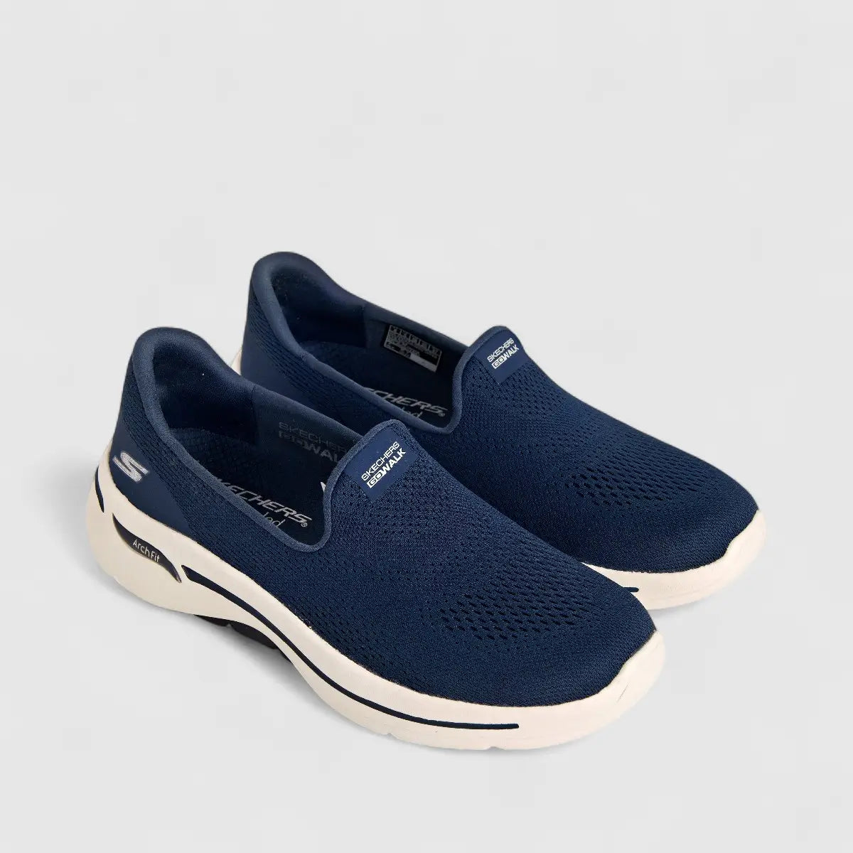 Skechers Ladies Comfort Slip On Go Walk Arch Fit 124483 Navy SW97
