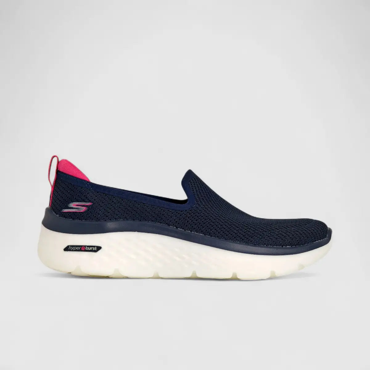 Skechers Ladies Comfort Slip On Go Walk Hyper Burst 124273 Navy Pink SW95