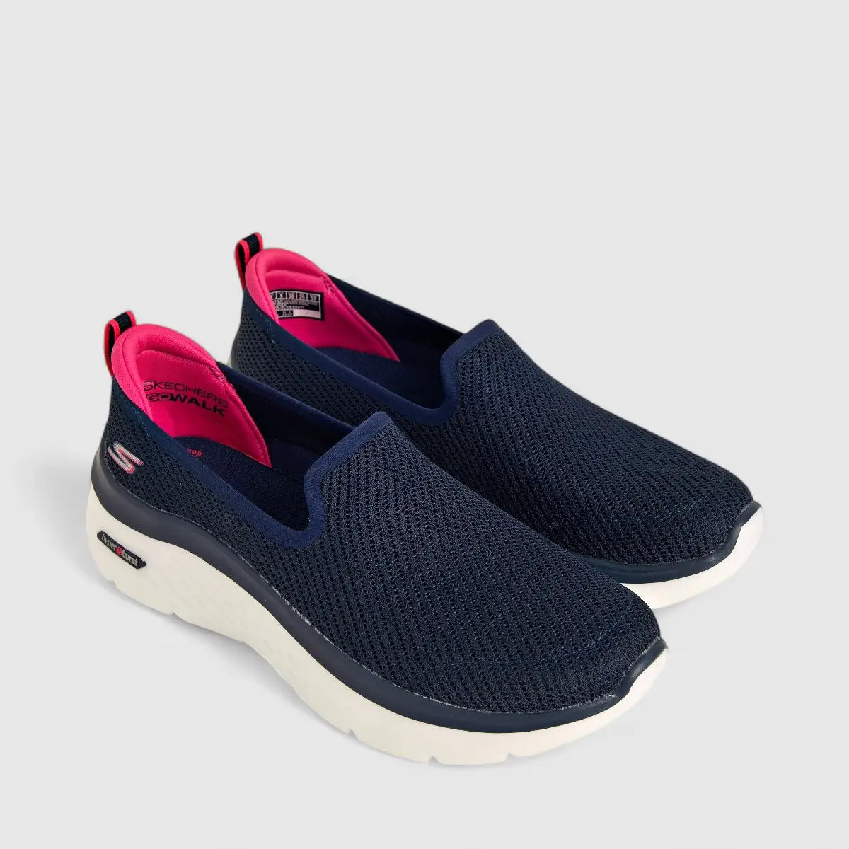 Skechers Ladies Comfort Slip On Go Walk Hyper Burst 124273 Navy Pink SW95
