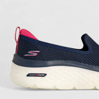 Skechers Ladies Comfort Slip On Go Walk Hyper Burst 124273 Navy Pink SW95