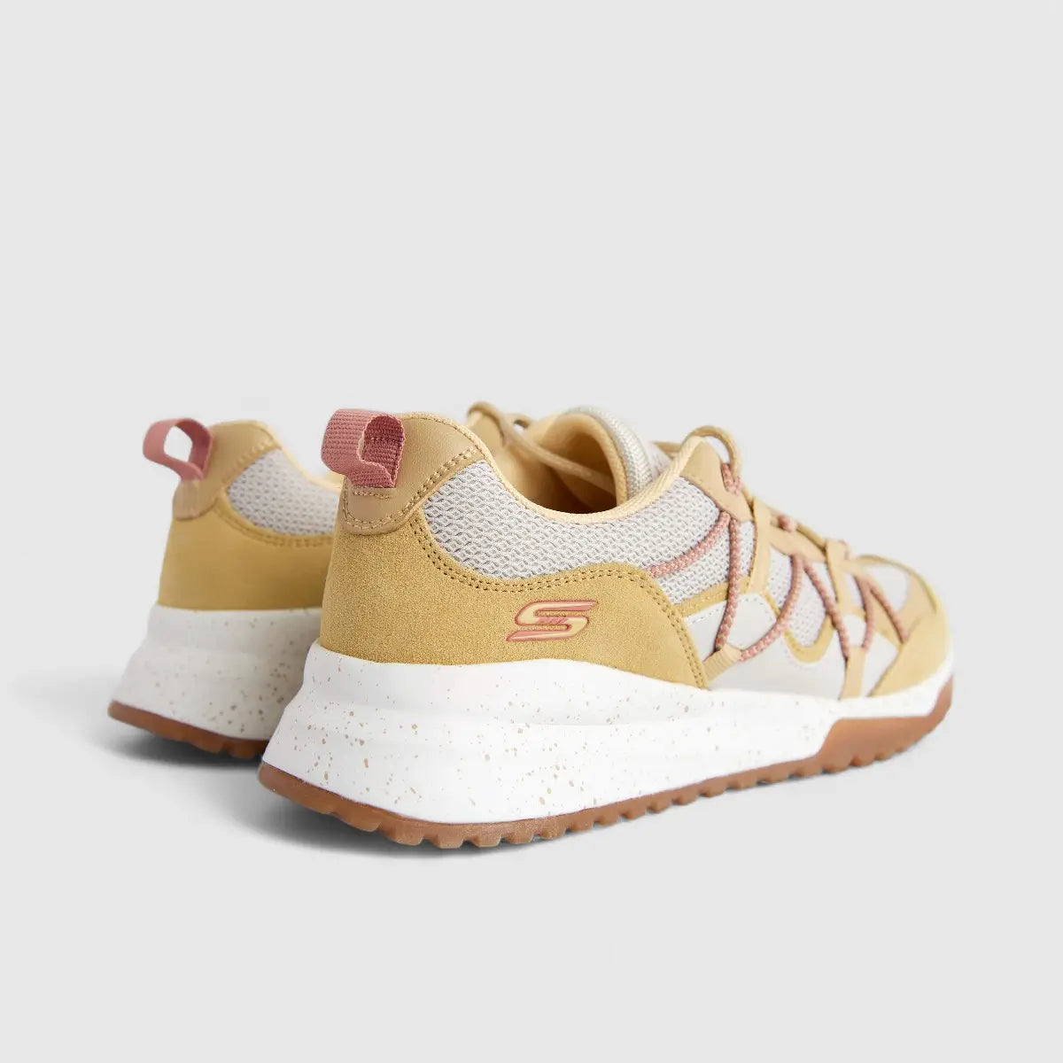 Skechers Ladies Comfort Sneaker Bobs Sqaud 3 117188 Wheat Tan SW120