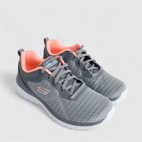 Skechers Ladies Comfort Sneaker Bountiful 12607 Grey Coral SW122
