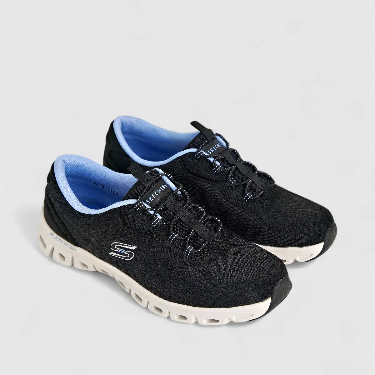 Skechers Ladies Comfort Sneaker Glide Step 104332 Black SW84