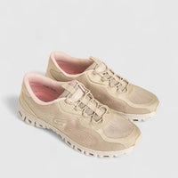 Skechers Ladies Comfort Sneaker Glide Step 104332 Taupe Pink SW85