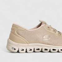 Skechers Ladies Comfort Sneaker Glide Step 104332 Taupe Pink SW85