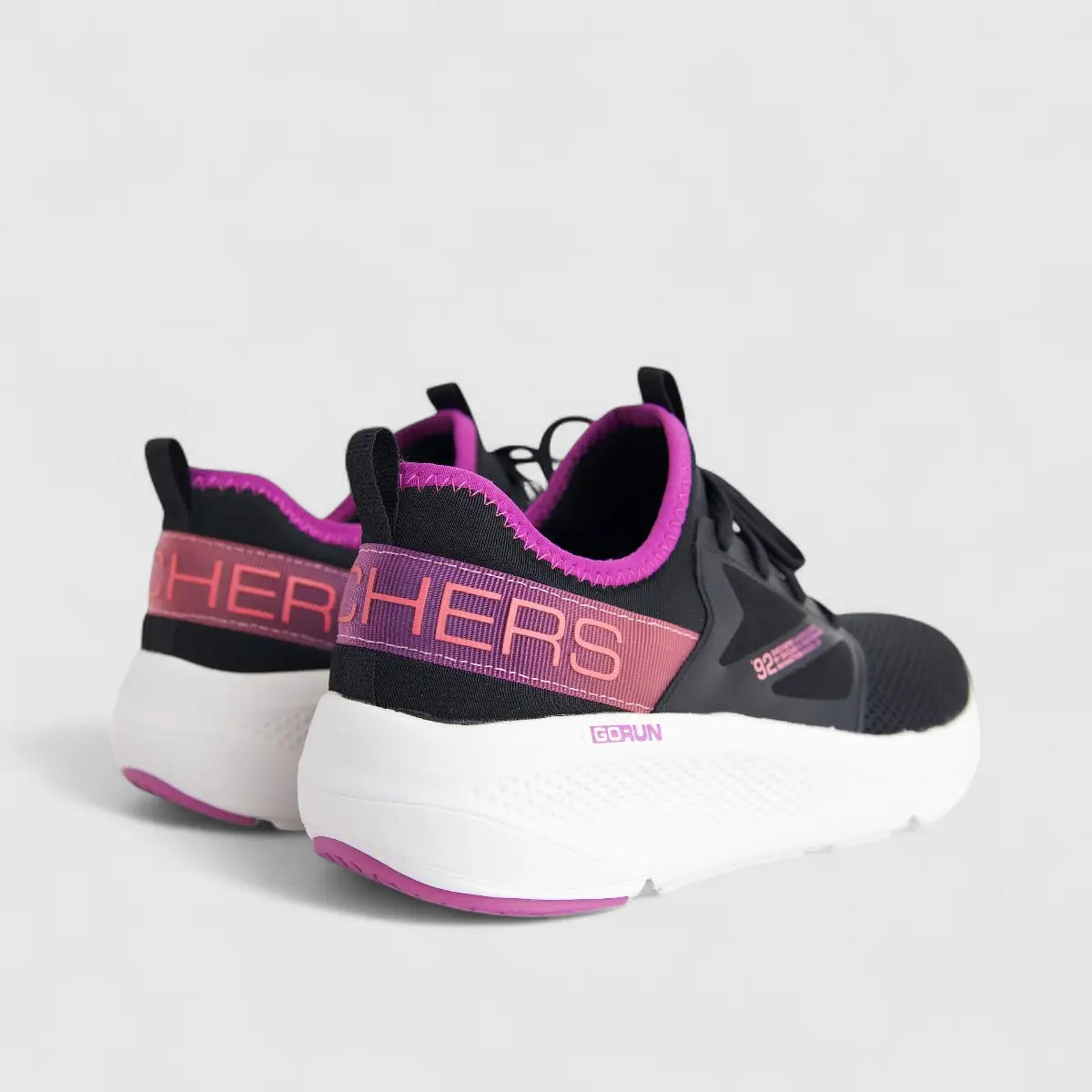 Skechers Ladies Comfort Sneaker Go Run Elevate 128317 Black Purple SW129