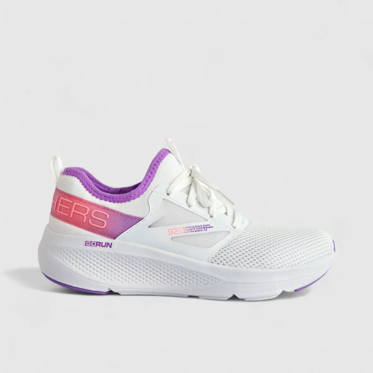 Skechers Ladies Comfort Sneaker Go Run Elevate 128317 White Lavender SW118