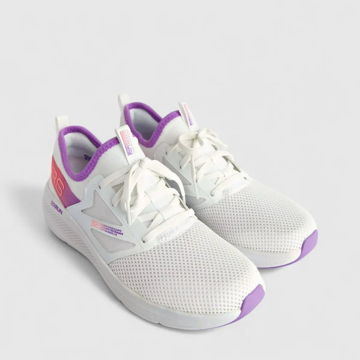 Skechers Ladies Comfort Sneaker Go Run Elevate 128317 White Lavender SW118