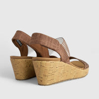 Skechers Ladies Comfort Wedge Sandal Beverlee 119084 Brown SW133