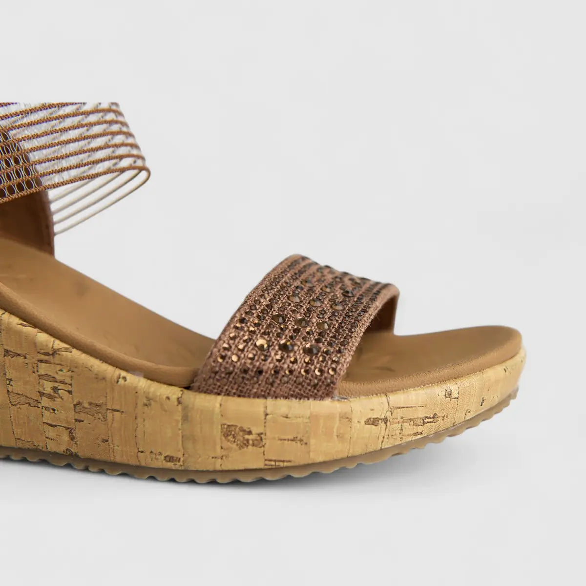 Skechers Ladies Comfort Wedge Sandal Beverlee 119084 Brown SW133