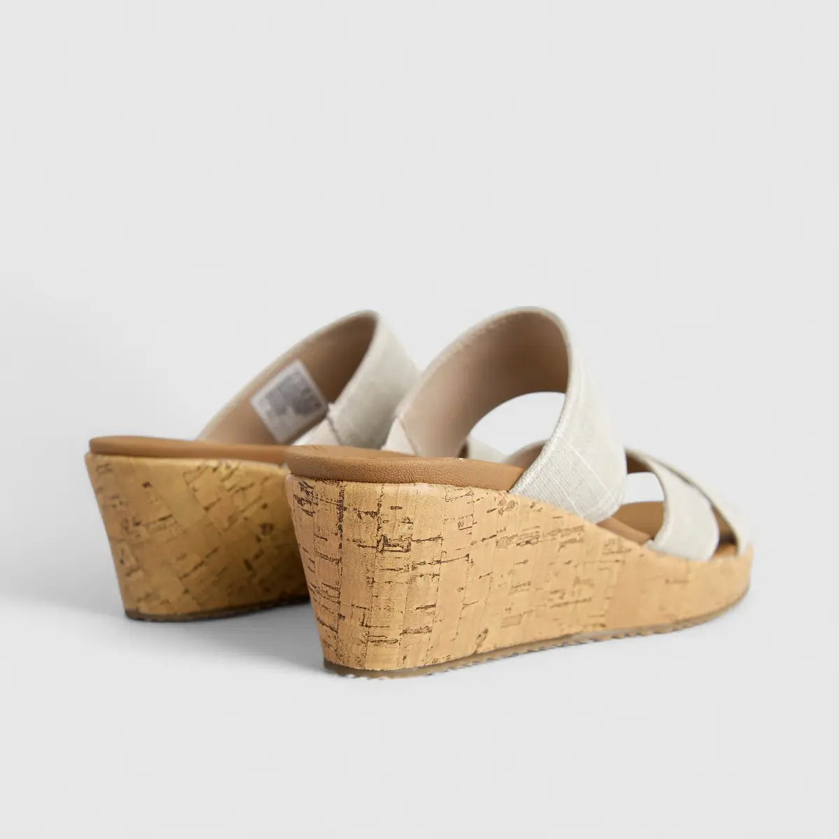Skechers Ladies Comfort Wedge Slip On Beverlee 119077 Natural  SW124