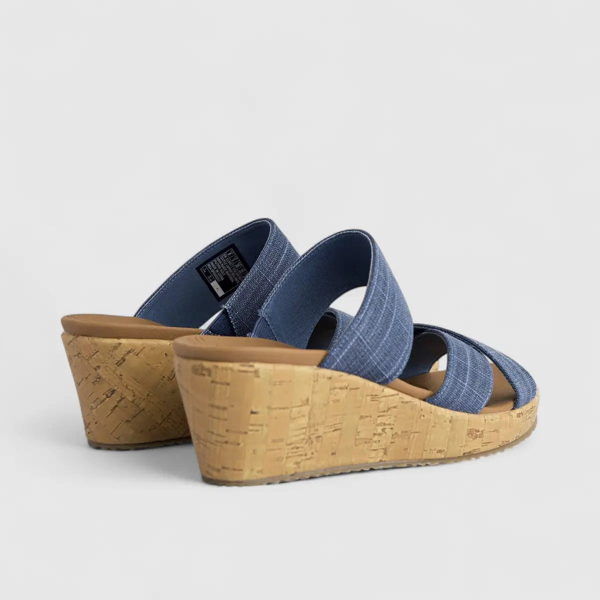 Skechers Ladies Comfort Wedge Slip On Beverlee 119077 Navy SW105