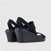 Skechers Ladies Comfort Wedge Sandal Rumble on 119601 Black SW74