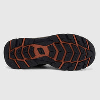 Skechers Men's Adventure Sandal Tresmen 205112 with a durable brown and black outsole and Steady Grip traction pattern.