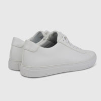 White Skechers Men's Arch Fit Legend comfort sneakers, showing the rear and side profile on a clean background.