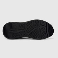 Bottom view of a black Skechers Men's Comfort Casual Slip-Ins Parson shoe sole, highlighting its durable tread pattern and