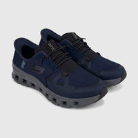 Skechers Men's Comfort Sneaker Glide-Step Pro 232930 in navy and charcoal, showcasing the slip-ins design and textured sole.