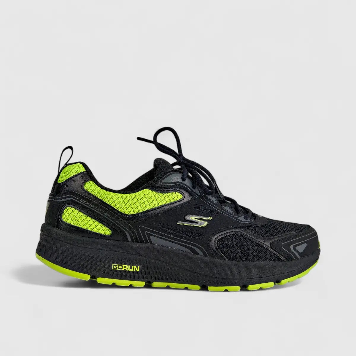 Skechers Men's Comfort Sneaker Go Run Consistent 220081 Black Lime SM89 Sneakers | familyshoecentre