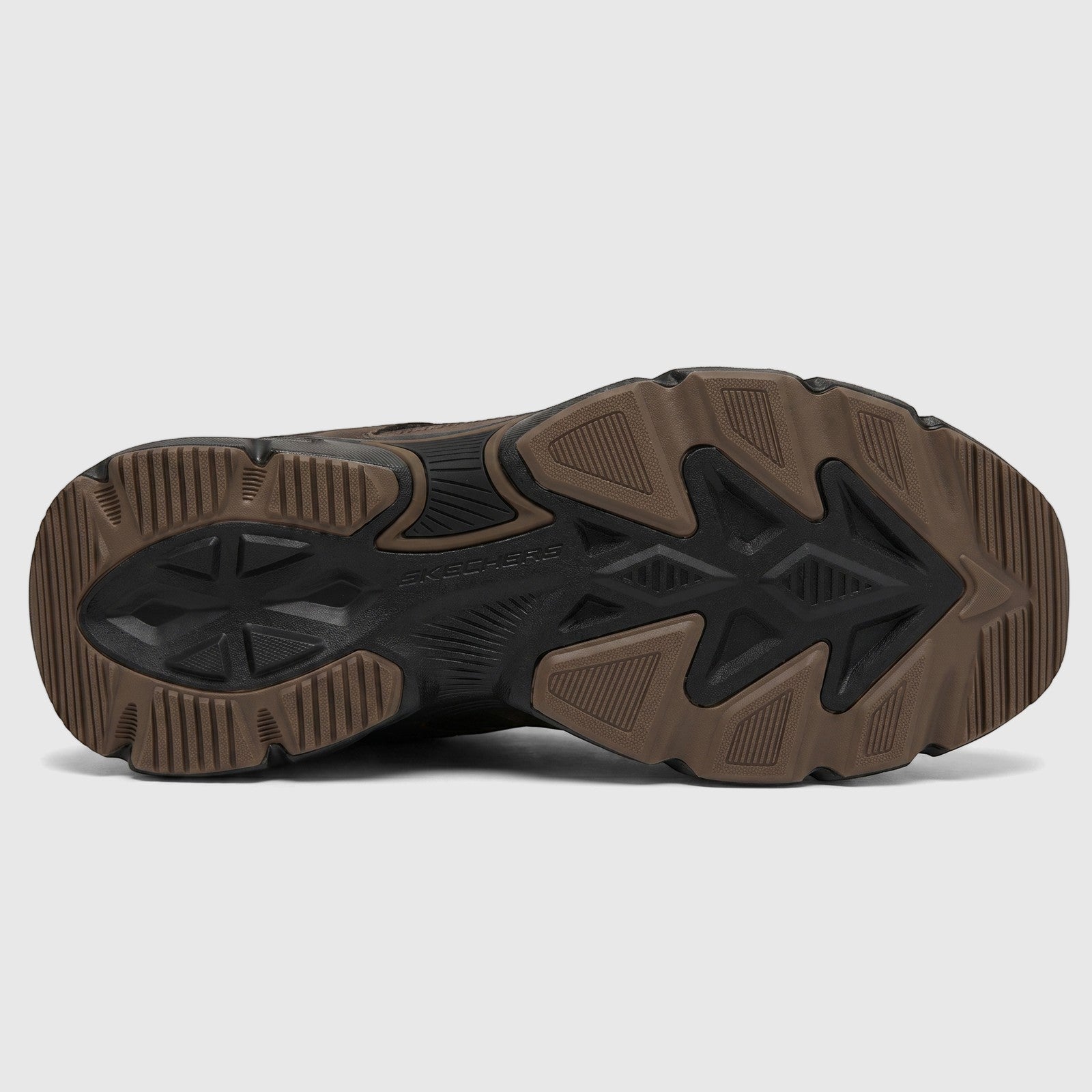 Skechers Men's Comfort Sneaker Skech-Air Ventura 232655, featuring a durable black and brown textured rubber sole, bottom
