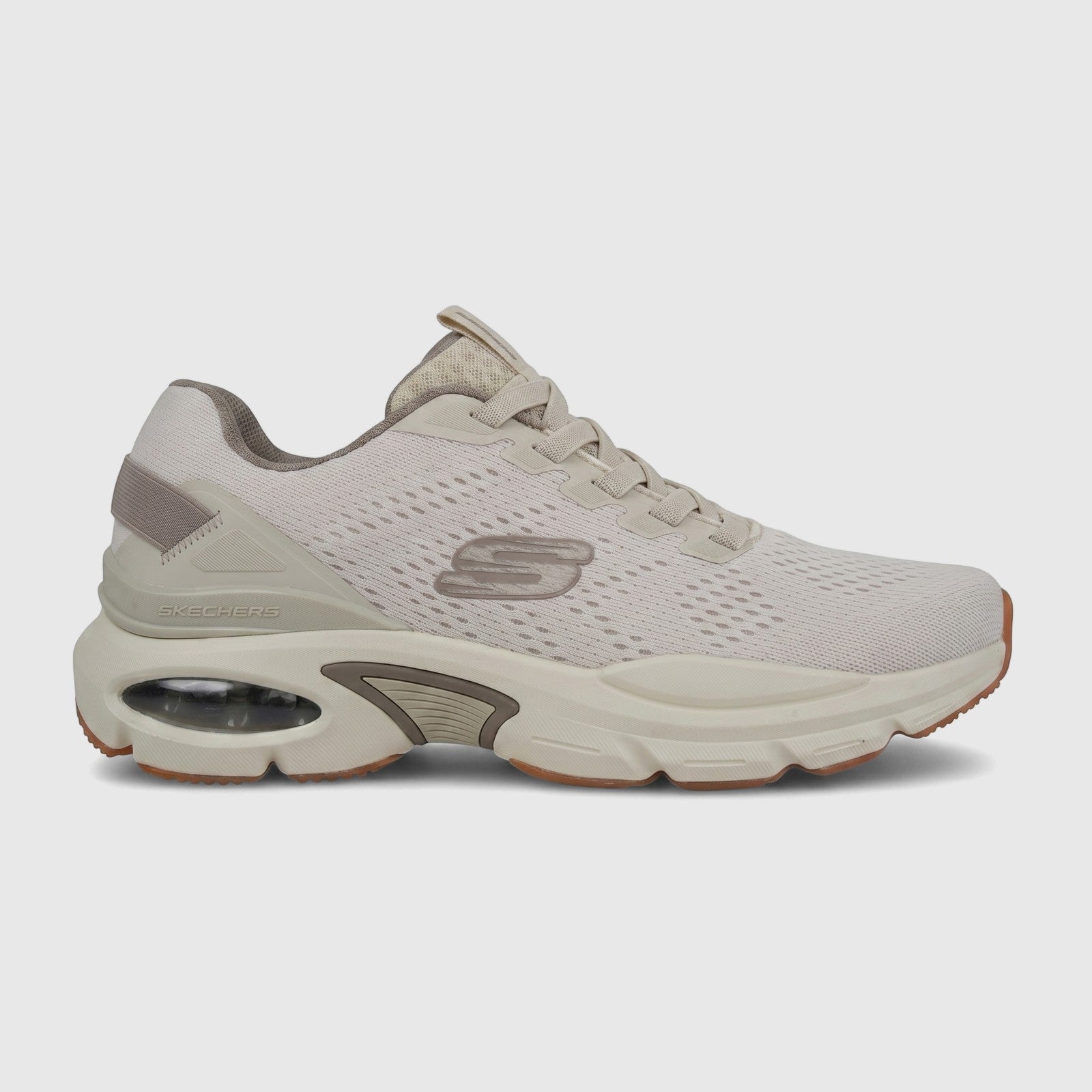 Skechers Men's Comfort Sneaker Skech-Air Ventura 232655 in off-white, shown in a side profile view.