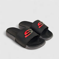 Skechers Men's Gambix 2.0 Slide 237199 Black Grey SM92 Slides | familyshoecentre