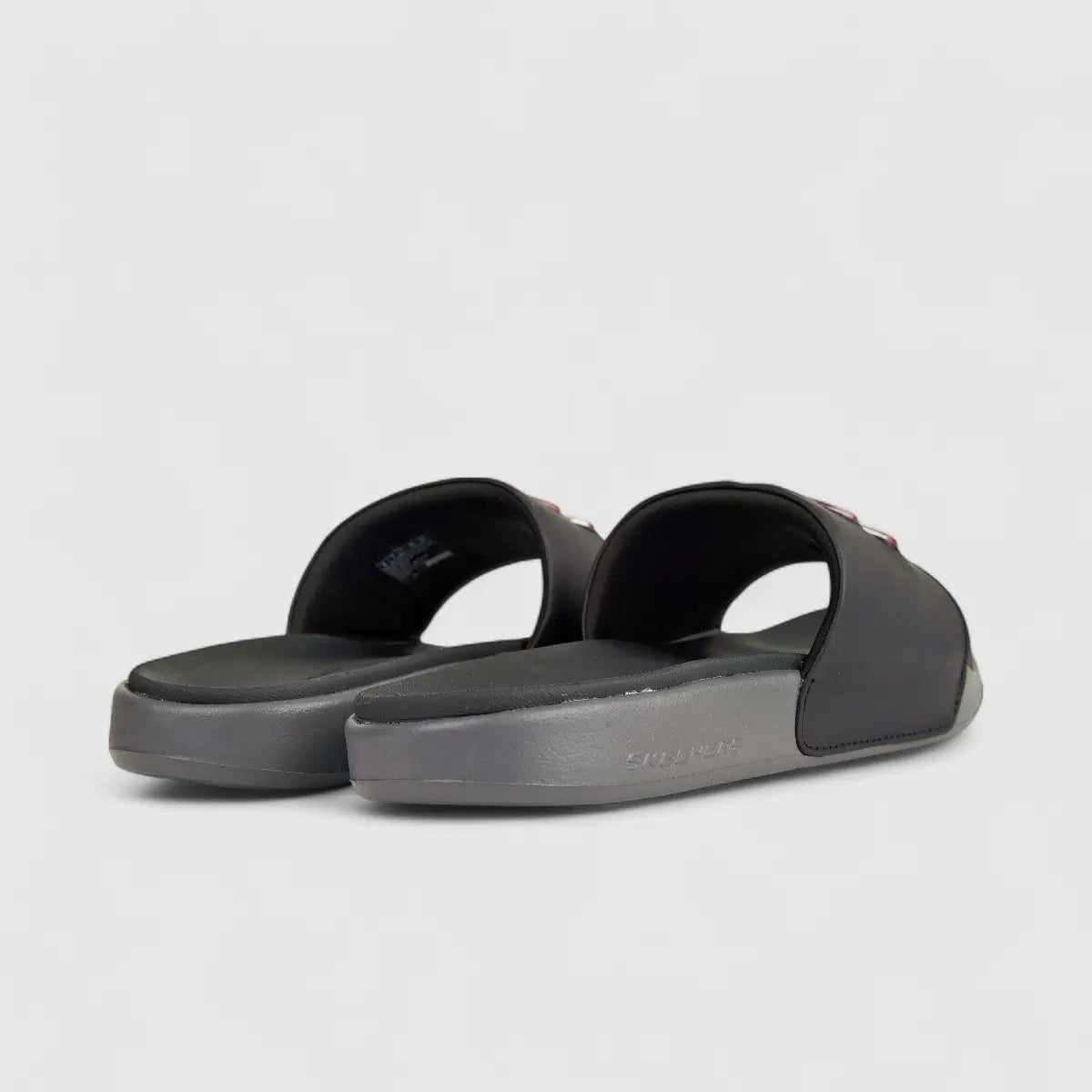 Skechers Men's Gambix 2.0 Slide 237199 Black Grey SM92 Slides | familyshoecentre