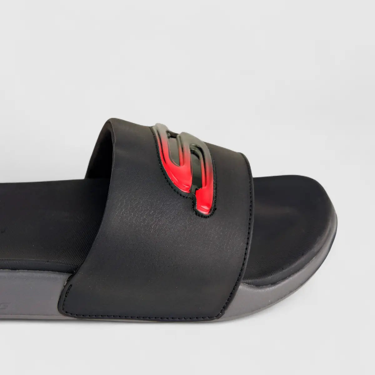 Skechers Men's Gambix 2.0 Slide 237199 Black Grey SM92 Slides | familyshoecentre