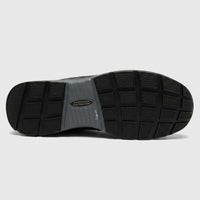 Skechers Men's Workmalad II Composite Toe comfort sneaker, black, showing the slip-resistant sole with tread pattern.