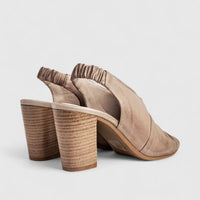 Sofia Mare Ladies Leather Comfort Block Heel Sandal 10834 Beige SF75