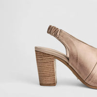 Sofia Mare Ladies Leather Comfort Block Heel Sandal 10834 Beige SF75