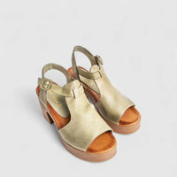 Sofia Mare Ladies Leather Comfort Block Heel Sandal 11888 Green SF78