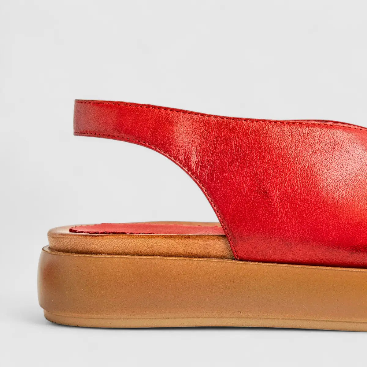 Sofia Mare Ladies Leather Comfort Sandal 11850 Red SF85