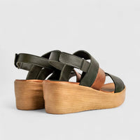 Sofia Mare Ladies Leather Comfort Sandal 11858 Tan Multi SF86