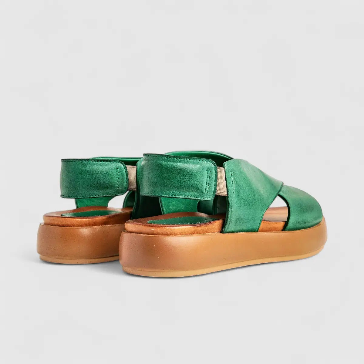 Sofia Mare Ladies Leather Comfort Sandal 11860 Green SF82